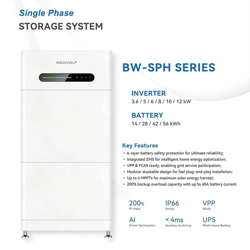 7kWh اسٹیک ایبل LiFePO4 بیٹری ماڈیول